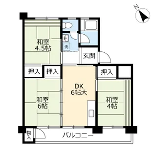 UR徳力【3階】の間取り