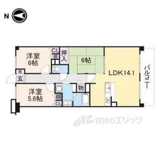 ルモン奈良大森【4階】の間取り