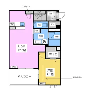 エスポワ ルミエール【1階】の間取り