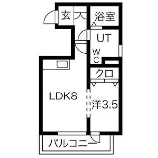 メリディアン迫壱番館【2階】の間取り