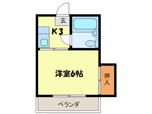 大橋ハイツ【4階】の間取り