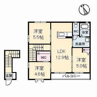 パークビレッジ A棟【2階】の間取り