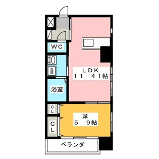 EXE ITAYAMACHI【8階】の間取り