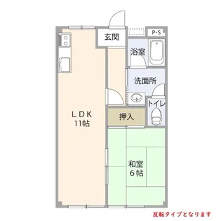 プランドゥール月ノ輪B【1階】の間取り