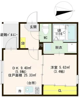 ハーモニーテラス小路II【2階】の間取り