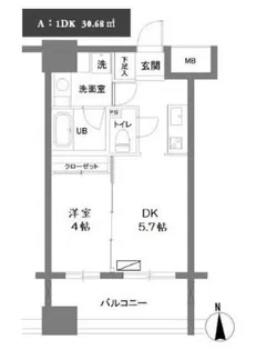 カスタリア森下【4階】の間取り