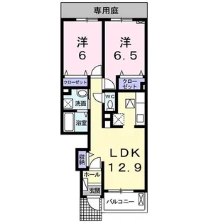 ブルグランジェ伏見稲荷【1階】の間取り