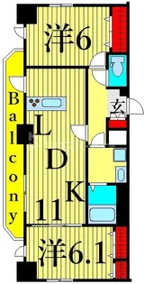 feeth日暮里【7階】の間取り