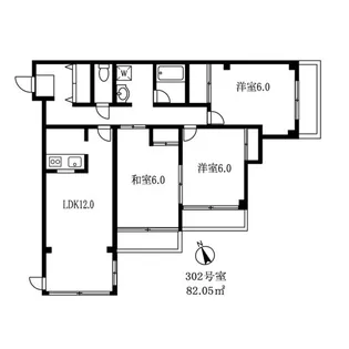 取手JKマンション【3階】の間取り