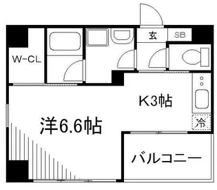 キュロコ門前仲町【7階】の間取り