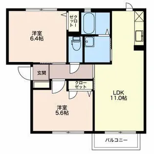 リジュール オオタ C【1階】の間取り