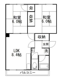 春採ハイツ【2階】の間取り
