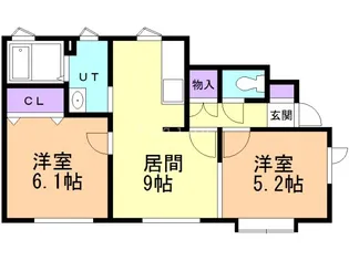 メゾン午砲台【1階】の間取り