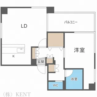 アルファスクエア大通西17【8階】の間取り