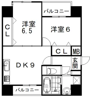 コーナーレジデンス浦田【3階】の間取り