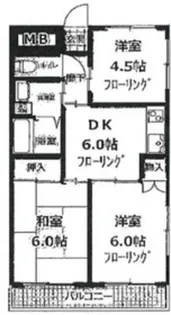 ビューパレス【3階】の間取り
