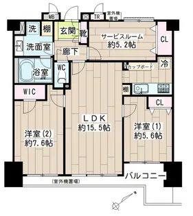 ガーデンホーム東寺尾ヒルズ【5階】の間取り