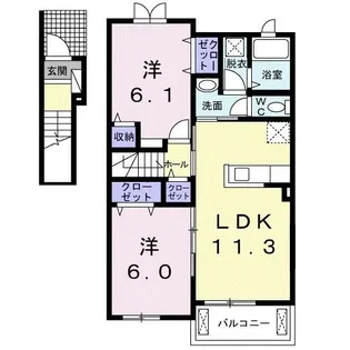 ボニータ・A【2階】の間取り