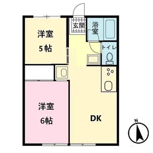 シティハイム白砂【1階】の間取り
