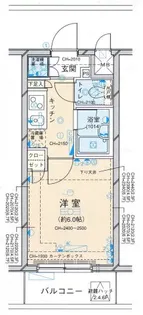 パレステュディオ神楽坂【6階】の間取り