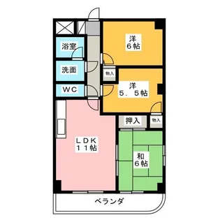 ファミール寿【1階】の間取り