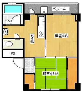 ユートピア原口【5階】の間取り