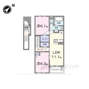 フレッシュハウス1【2階】の間取り
