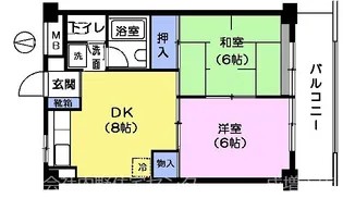 信栄ハイム【1階】の間取り