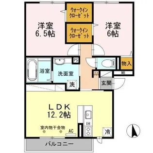 オーベル向中野 A【3階】の間取り