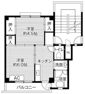 ビレッジハウス小坂1号棟【5階】の間取り