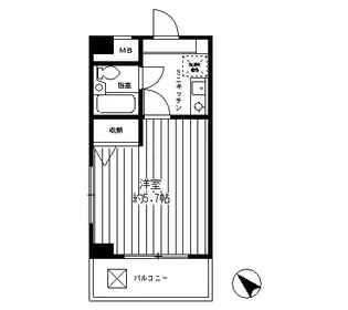 シャルム白楽【5階】の間取り