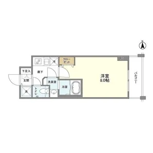 BPRレジデンス江坂【2階】の間取り