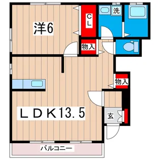 コーポアイエス【1階】の間取り