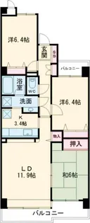 インペリアル東久留米B棟【4階】の間取り