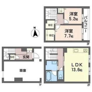 カーサ・フェリースHK宇品神田【3階】の間取り