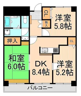 カームライフ綾瀬【2階】の間取り
