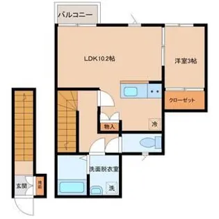 リヴェール上杉B【2階】の間取り