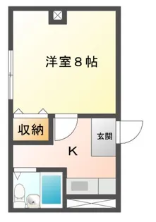 サンパルコマンション【8階】の間取り