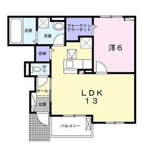 エトワール寺田I【1階】の間取り