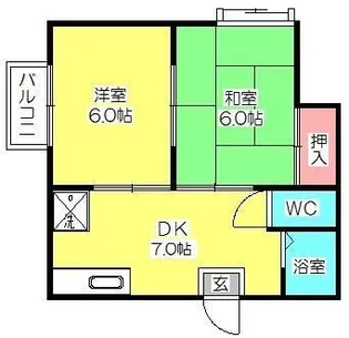 ファーストイン パレスハウス【2階】の間取り