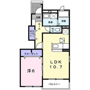 レイディアント ガーデン【1階】の間取り