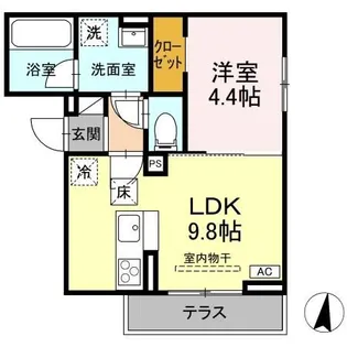 ヴィエント【1階】の間取り