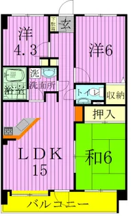 エスポワール八柱【4階】の間取り