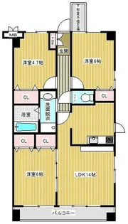 サンシャイン柏の葉【4階】の間取り