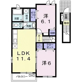 アバンツァート水尻【2階】の間取り