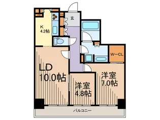 品川タワ-フェイス【24階】の間取り