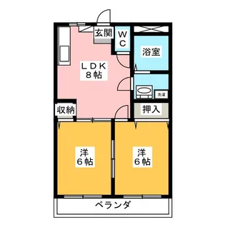 グリーンマンション細谷【1階】の間取り