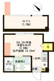ハーモニーテラス足立III【1階】の間取り