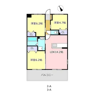 ナインパレス【3階】の間取り
