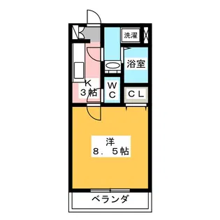 パレス林乃【1階】の間取り